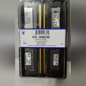 BRAND NEW KINGSTON KTD-WS667/8G 8GB 2X4GB ECC SERVER MEMORY